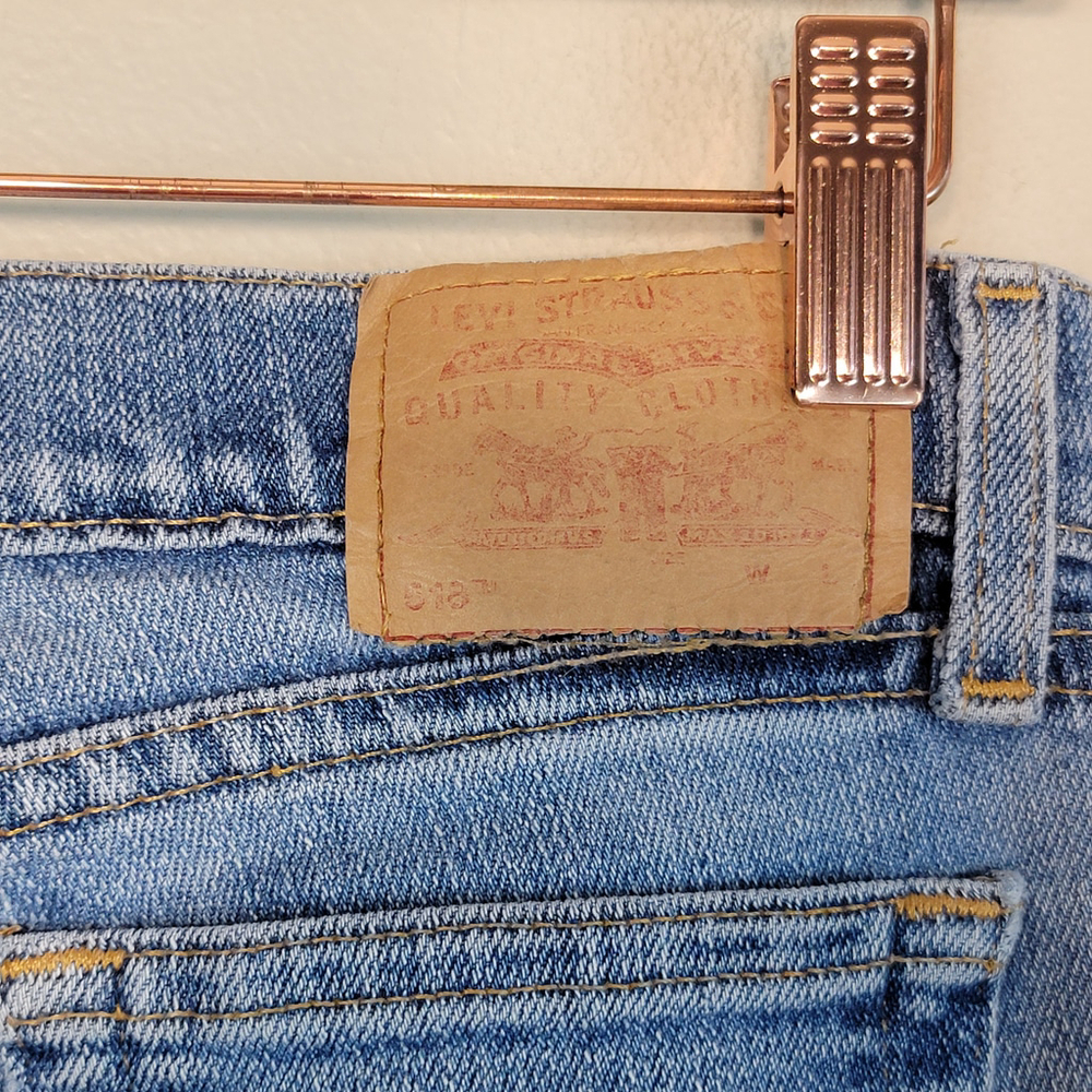 Vintage Levi's 518 Super Low Stretch Boot Cut Bootcut Medium Wash 5 S Jeans Y2K - Picture 7 of 11